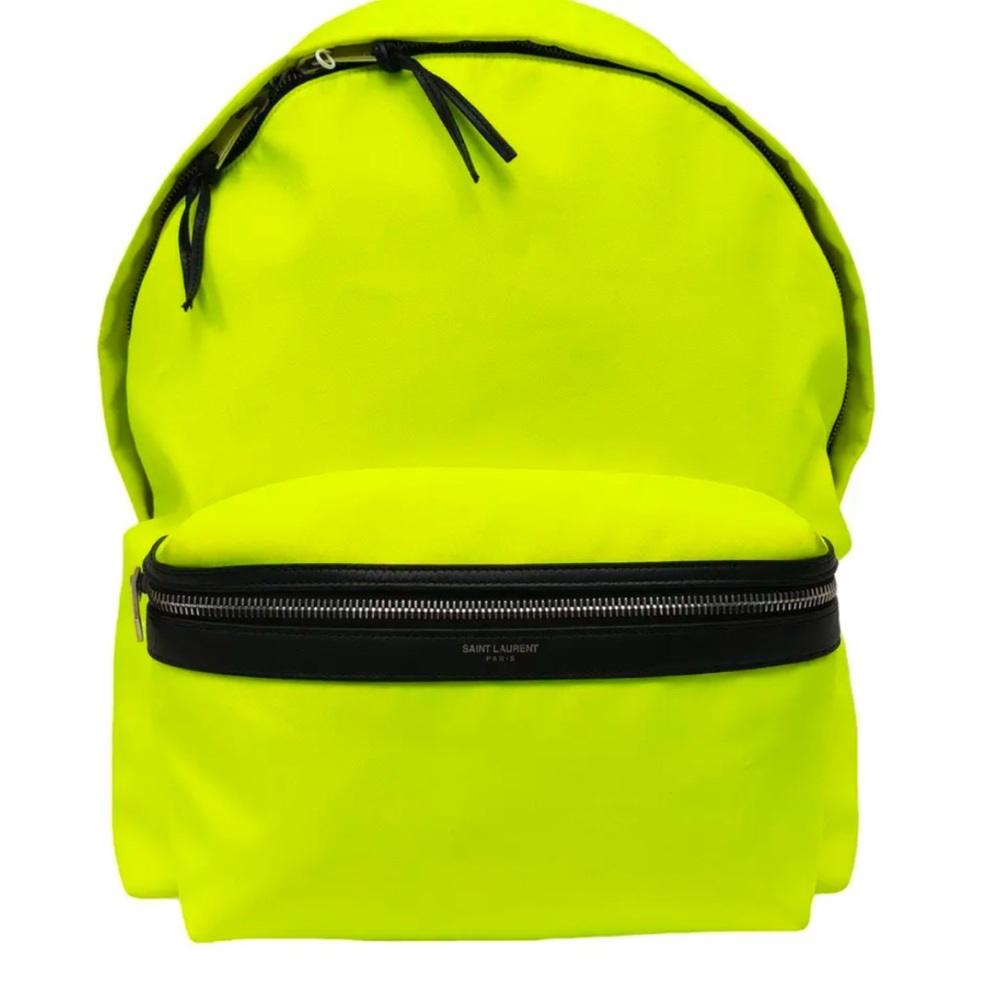 Saint Laurent Bright Yellow Backpack with Black Accents